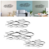 Maxbell Creative Fish Wall Sculpture Decorative Metal for Home Living Room Indoor 43cmx15cm