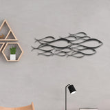 Maxbell Creative Fish Wall Sculpture Decorative Metal for Home Living Room Indoor 43cmx15cm