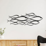 Maxbell Creative Fish Wall Sculpture Decorative Metal for Home Living Room Indoor 43cmx15cm