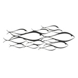 Maxbell Creative Fish Wall Sculpture Decorative Metal for Home Living Room Indoor 55cmx20cm