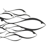 Maxbell Creative Fish Wall Sculpture Decorative Metal for Home Living Room Indoor 66cmx24cm