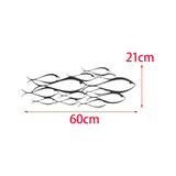 Maxbell Creative Fish Wall Sculpture Decorative Metal for Home Living Room Indoor 66cmx24cm