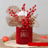 Maxbell Flower Basket Ornament Table Centerpiece Flower Arrangement for Hotel Decor style C