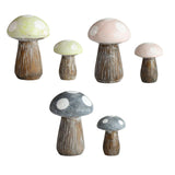 Maxbell 2x Lovely Mushroom Statue Garden Ornament Decoration Indoor Home Patio Green