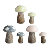 Maxbell 2x Lovely Mushroom Statue Garden Ornament Decoration Indoor Home Patio Green
