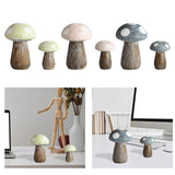Maxbell 2x Lovely Mushroom Statue Garden Ornament Decoration Indoor Home Patio Green