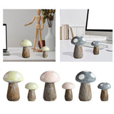 Maxbell 2x Lovely Mushroom Statue Garden Ornament Decoration Indoor Home Patio Green