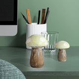 Maxbell 2x Lovely Mushroom Statue Garden Ornament Decoration Indoor Home Patio Green