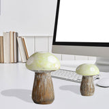 Maxbell 2x Lovely Mushroom Statue Garden Ornament Decoration Indoor Home Patio Green