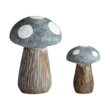 Maxbell 2x Lovely Mushroom Statue Garden Ornament Decoration Indoor Home Patio Blue