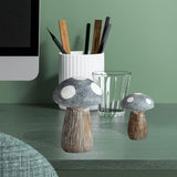 Maxbell 2x Lovely Mushroom Statue Garden Ornament Decoration Indoor Home Patio Blue