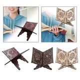 Maxbell Wooden Book Stand Reading Bookshelf Decorative for Gift Sitting Room Cafe Red