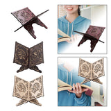 Maxbell Wooden Book Stand Reading Bookshelf Decorative for Gift Sitting Room Cafe Red