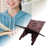 Maxbell Wooden Book Stand Reading Bookshelf Decorative for Gift Sitting Room Cafe Red