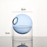 Maxbell Hydroponic Vase Floral Arrangement Decor for Living Room Exhibition New Year Blue Short
