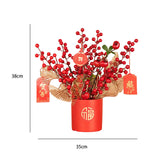 Maxbell Simulation Berries Flowerpot Chinese Party Decor Decorative Gift Table Style f