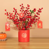 Maxbell Simulation Berries Flowerpot Chinese Party Decor Decorative Gift Table Style f