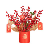 Maxbell Simulation Berries Flowerpot Chinese Party Decor Decorative Gift Table Style f