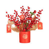 Maxbell Simulation Berries Flowerpot Chinese Party Decor Decorative Gift Table Style f