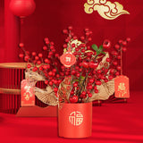 Maxbell Simulation Berries Flowerpot Chinese Party Decor Decorative Gift Table Style f