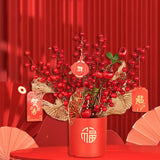 Maxbell Simulation Berries Flowerpot Chinese Party Decor Decorative Gift Table Style f