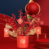 Maxbell Simulation Berries Flowerpot Chinese Party Decor Decorative Gift Table Style f