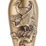 Maxbell Handcrafted Brass Vase Artistic Tabletop Vases for Home Entryway Decoration