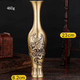 Maxbell Handcrafted Brass Vase Artistic Tabletop Vases for Home Entryway Decoration