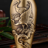 Maxbell Handcrafted Brass Vase Artistic Tabletop Vases for Home Entryway Decoration