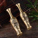 Maxbell Handcrafted Brass Vase Artistic Tabletop Vases for Home Entryway Decoration