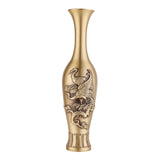 Maxbell Handcrafted Brass Vase Artistic Tabletop Vases for Home Entryway Decoration