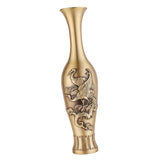 Maxbell Handcrafted Brass Vase Artistic Tabletop Vases for Home Entryway Decoration