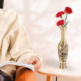 Maxbell Handcrafted Brass Vase Artistic Tabletop Vases for Home Entryway Decoration