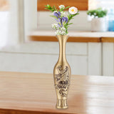 Maxbell Handcrafted Brass Vase Artistic Tabletop Vases for Home Entryway Decoration