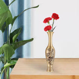 Maxbell Handcrafted Brass Vase Artistic Tabletop Vases for Home Entryway Decoration