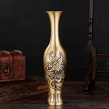 Maxbell Handcrafted Brass Vase Artistic Tabletop Vases for Home Entryway Decoration