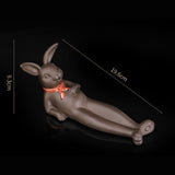 Maxbell Ceramic Bunny Statue Incense Holder for Home Decor Housewarming Gift