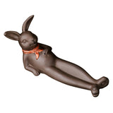 Maxbell Ceramic Bunny Statue Incense Holder for Home Decor Housewarming Gift