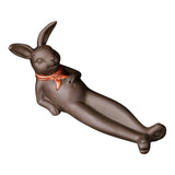 Maxbell Ceramic Bunny Statue Incense Holder for Home Decor Housewarming Gift