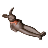 Maxbell Ceramic Bunny Statue Incense Holder for Home Decor Housewarming Gift