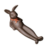 Maxbell Ceramic Bunny Statue Incense Holder for Home Decor Housewarming Gift