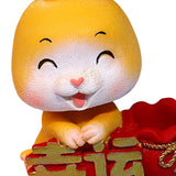 Maxbell Car Front Nodding Rabbit Figurines Sculptures Swing Doll Decor Ornament Cute Eyes Closed