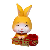 Maxbell Car Front Nodding Rabbit Figurines Sculptures Swing Doll Decor Ornament Cute Eyes Closed