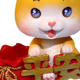 Maxbell Car Front Nodding Rabbit Figurines Sculptures Swing Doll Decor Ornament Cute Eyes Open