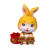 Maxbell Car Front Nodding Rabbit Figurines Sculptures Swing Doll Decor Ornament Cute Eyes Open