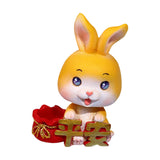 Maxbell Car Front Nodding Rabbit Figurines Sculptures Swing Doll Decor Ornament Cute Eyes Open