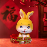 Maxbell Car Front Nodding Rabbit Figurines Sculptures Swing Doll Decor Ornament Cute Eyes Open