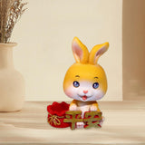Maxbell Car Front Nodding Rabbit Figurines Sculptures Swing Doll Decor Ornament Cute Eyes Open