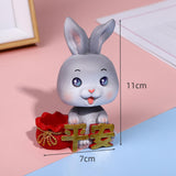 Maxbell New Year Sculpture Living Room Desktop Treasure Bag Resin Statue Figurine Big Eyes 7x11cm