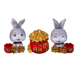 Maxbell New Year Sculpture Living Room Desktop Treasure Bag Resin Statue Figurine Big Eyes 7x11cm